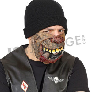 Alternative view of Maske, Halbmaske, Biker, mit Zigarre