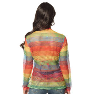 Alternative view of Netzshirt, Frau, Regenbogen, Gr. M-L