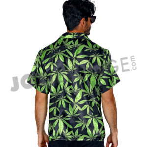 Alternative view of Hemd, Cannabis, schwarz / grün,  Gr. L/XL