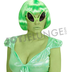 Alternative view of Brille, Alien, grün