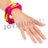 Armreif-Set, Disco, 4 rosa und gelb