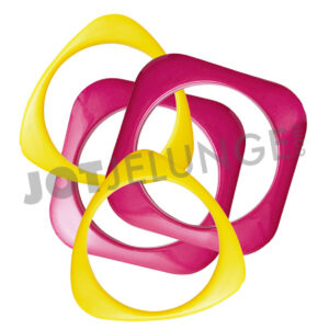 Alternative view of Armreif-Set, Disco, 4 rosa und gelb