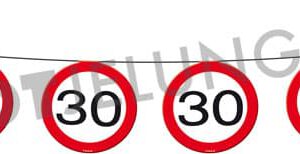 Wimpelkette, Verkersschild, 30