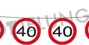 Wimpelkette, Verkersschild, 40