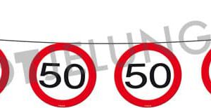 Wimpelkette, Verkersschild, 50