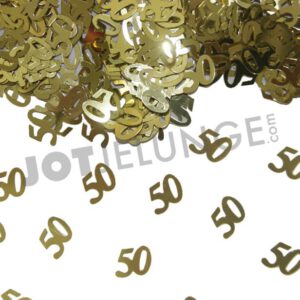 Konfetti, Zahl, gold, 50