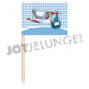 Picker, Fähnchen, Storch, 50 Stück, hellblau