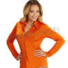 Bluse, 70er, orange, Gr. S/M