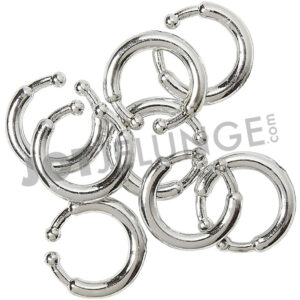 Alternative view of Piercings, 8 Ringe, silber