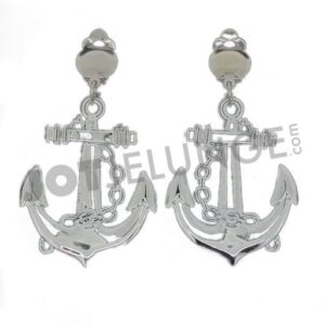 Ohrringe, Anker, silber