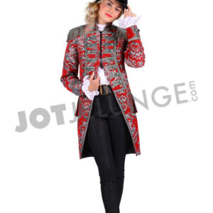 Alternative view of Jacke, Nelson, Brokat, Damen, rot / silber, Gr. M