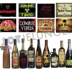 Labels für Flaschen, 8 Stück