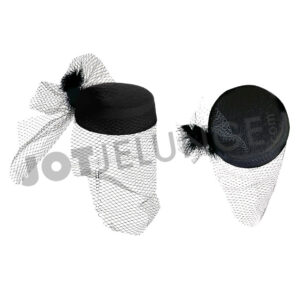 Alternative view of Hut, Pillbox mit Schleier, schwarz