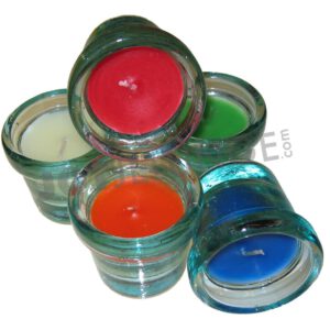 Windlicht, Glas, Citrusduft, 6 Sorten
