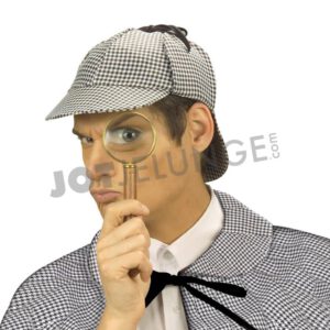 Mütze, Sherlok, schwarz/weiss