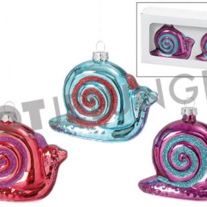 Hänger,  Schnecke 2 tlg., 3 Sorten, 6,5 cm