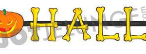 Banner, Halloween, Knochen