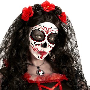 Alternative view of Face, Glitter, Dia de los Muertos, rot