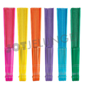 Alternative view of Fächer, Stoff, uni, 6 versch. Farben