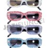 Brille, Rechteck, Glitter, 6 Farben