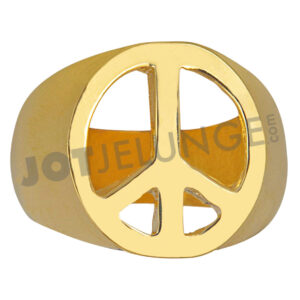Alternative view of Ring, Peace & Love, gold, Einheitsgröße