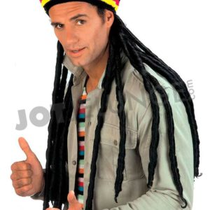 Perücke, Rasta, mit Strickmütze