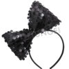 Haarreif, Schleife, Pailette, schwarz