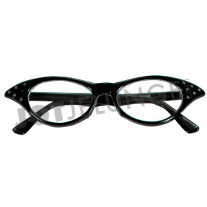 Alternative view of Brille,50er, Schmall mit Strass, schwarz