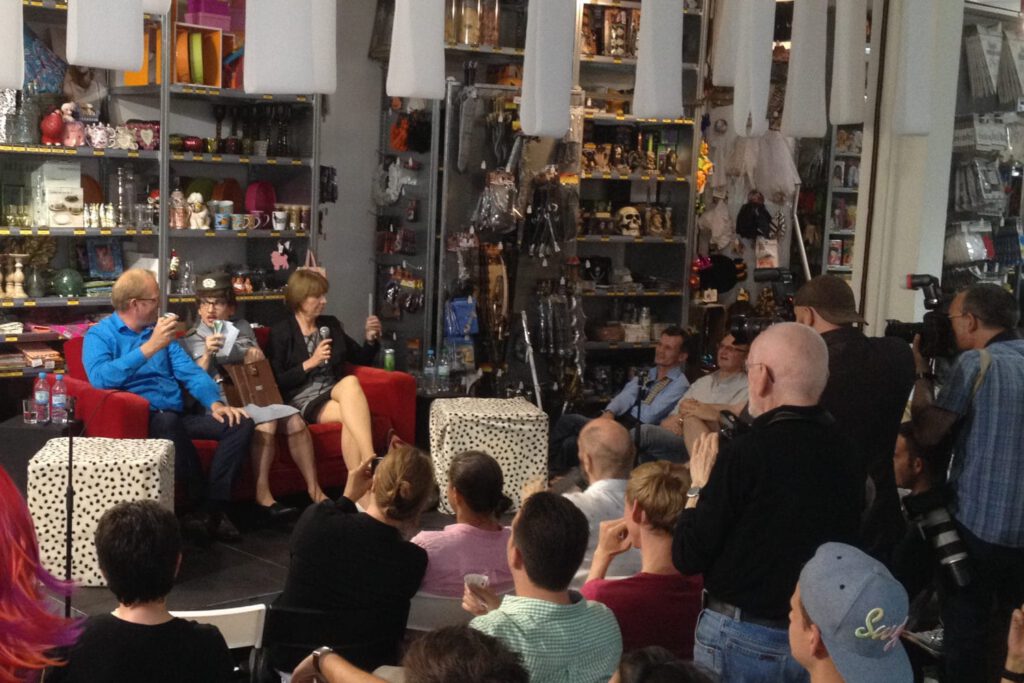 Community trifft Politiker. Talk im Jot Jelunge mit E.Laste zu Gast Henriette Reker und Jochen Ott vor der Oberbürgermeisterwahl von Köln.